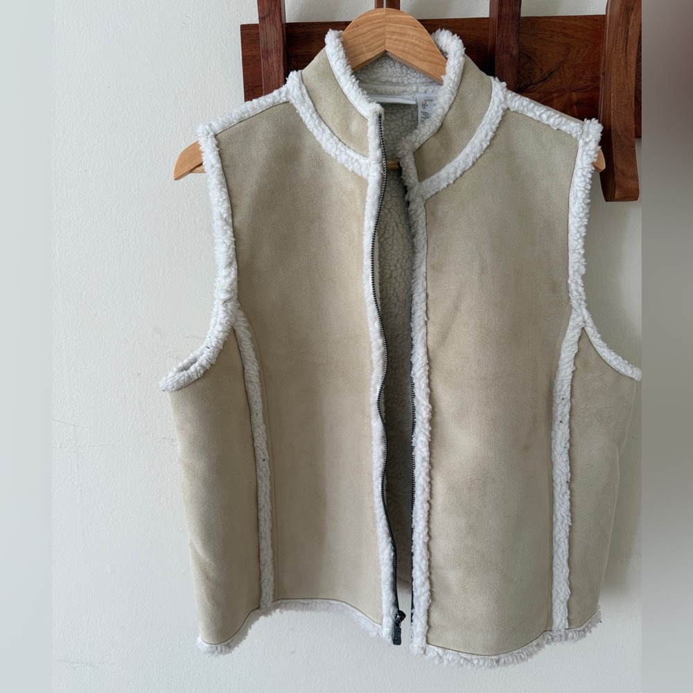 Vintage Liz Claiborne Suede Vest - Sz L Petite